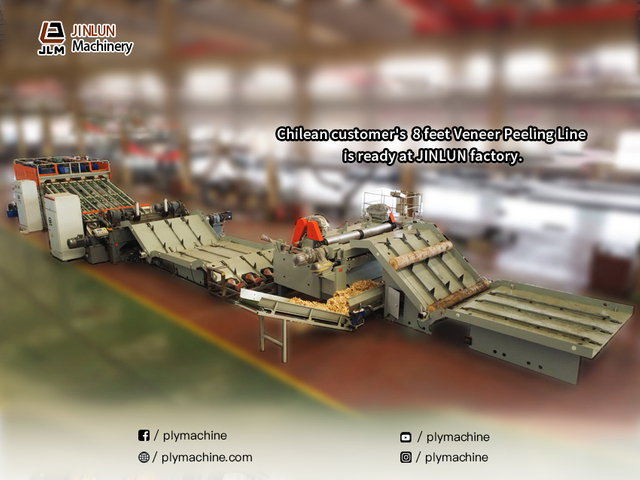 Chilean 8 feet Veneer Peeling Line