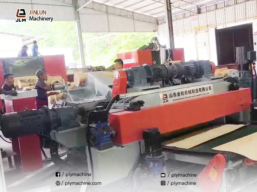 Jinlun Machinery Successfully Delivers One-to-Two Veneer Production Line to a Plywood Factory in Malaysia3
