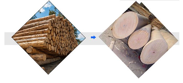Wood Log Debarker Lathe Machine